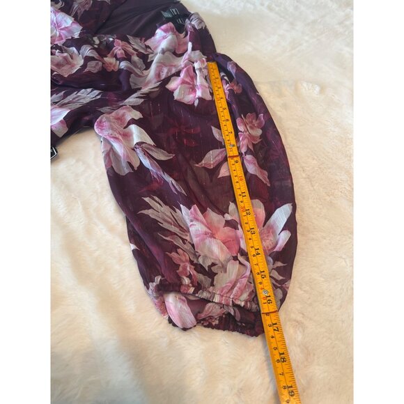 NWT Jessica Howard Burgundy Pink Floral Maxi Dress‎ 16W, WeddingElegant MSRP$169 - Picture 11 of 12